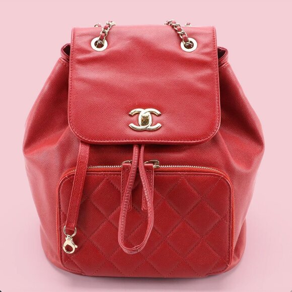 Chanel Red Caviar Business Affinity Backpack - Picture 1 of 7
